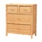 Baxton Studio Vaere Modern Bohemian Natural Brown Rattan and Mahogany Wood Storage Cabinet 233-13175-ZORO - alternate 1